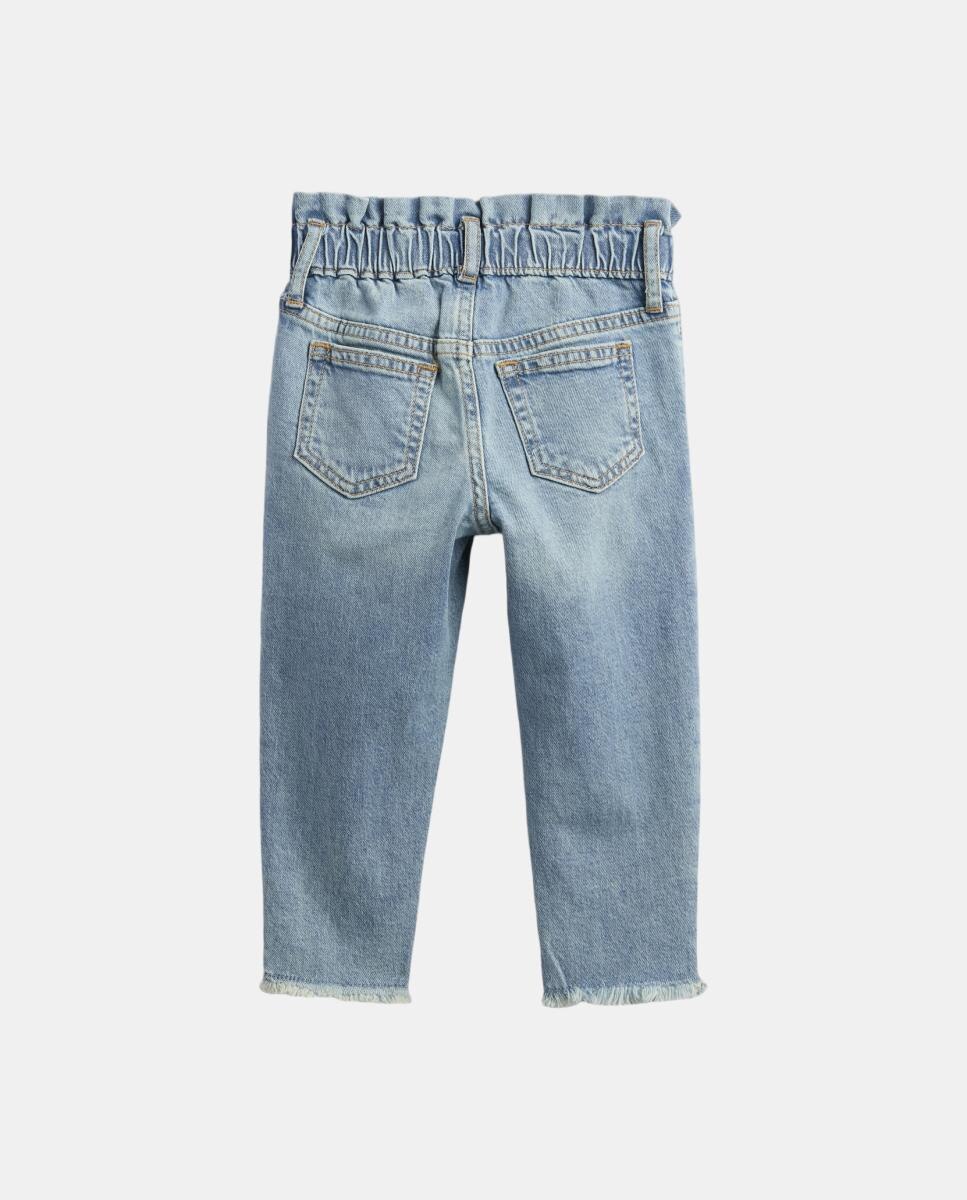 Pantalón vaquero de niña largo con cintura elástica - Gap - Azul claro Azul claro-2