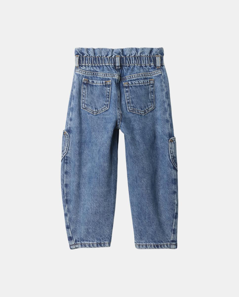 Jeans Lisas de Bebé com Bolsos Azul-2