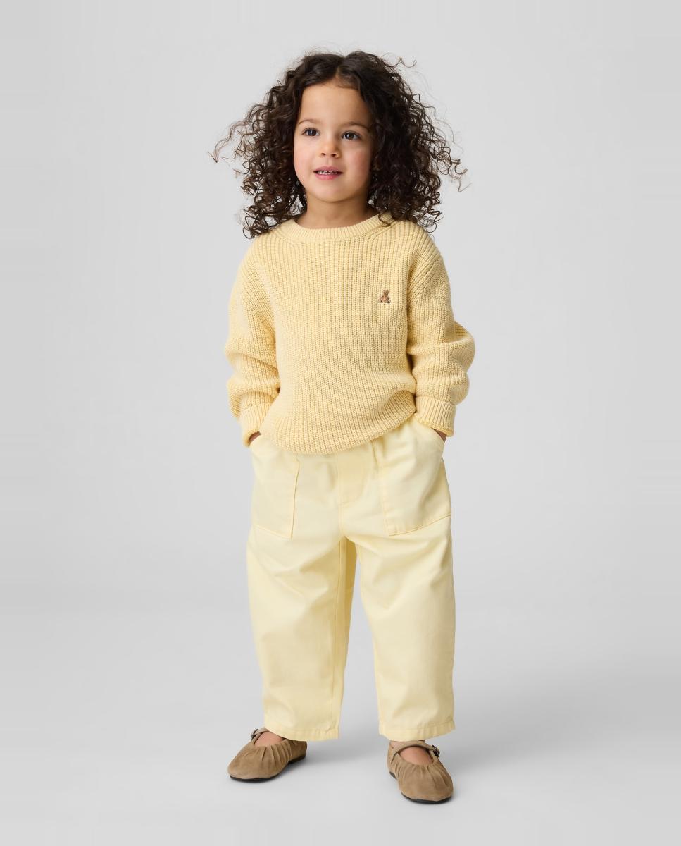 Pantalones barrel con bolsillos de bebé - Gap - Amarillo Amarillo-2