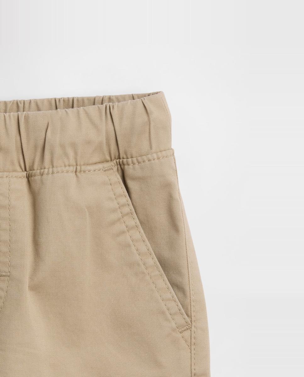 Pantalón jogger de bebé largo de algodón - Gap - Kaki Kaki-4