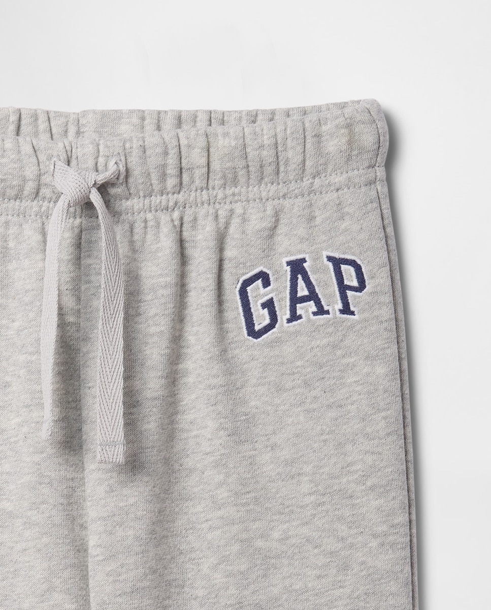 Pantalón de bebé largo de punto logo - Gap - Gris claro Gris claro-3