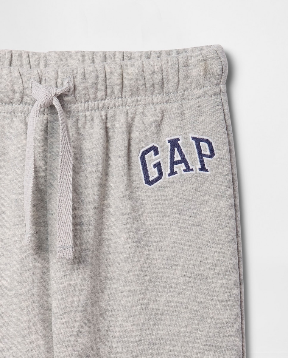 Pantalón de bebé largo de punto logo - Gap - Gris claro Gris claro-6