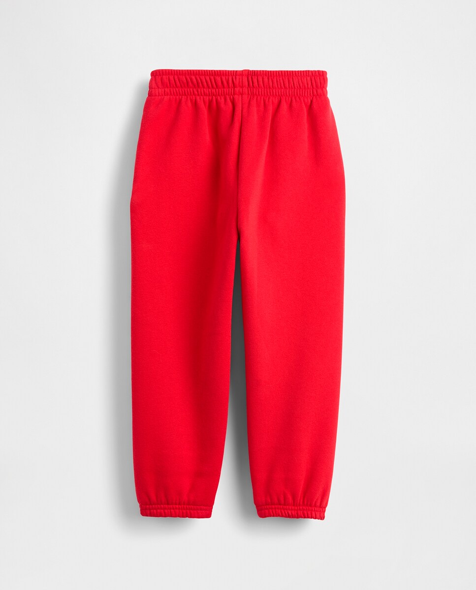 Joggers para Bebés e Crianças Pequenas com Logótipo em Tecido VintageSoft Vermelho-2