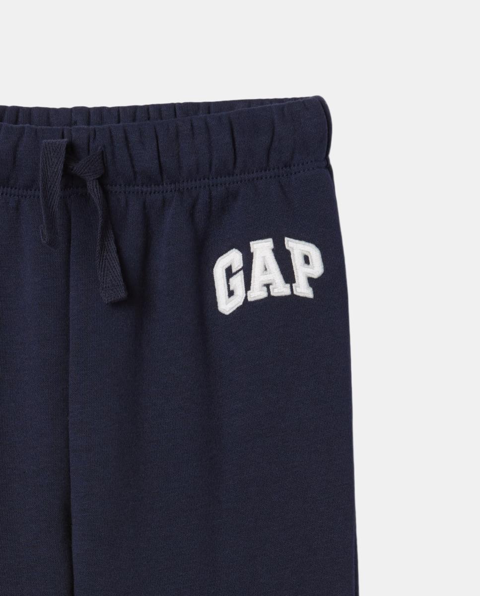 Pantalón de niño largo de algodón con cintura elástica - Gap - Azul marino Azul marino-3