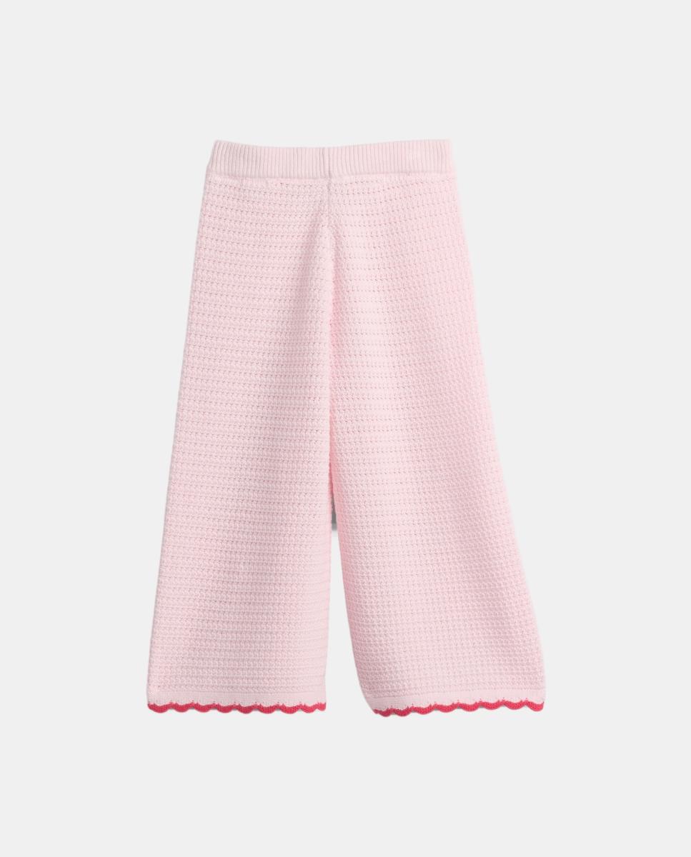 Calças à Boca de Sino de Crochet de Bebé Gap Rosa-2