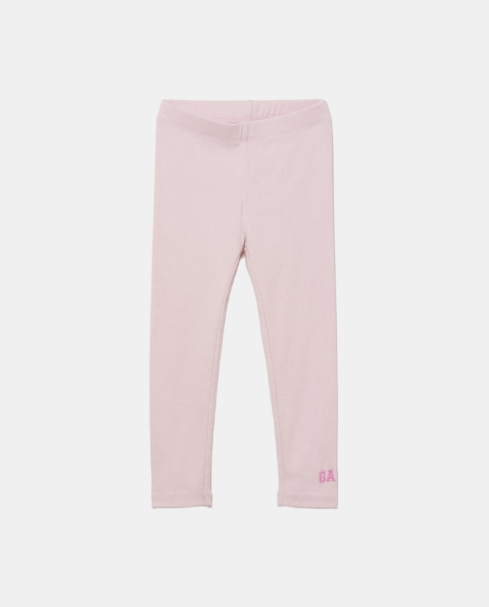 Leggins de canalé con cinturilla elástica de bebé - Gap - Amarillo Rosa-1