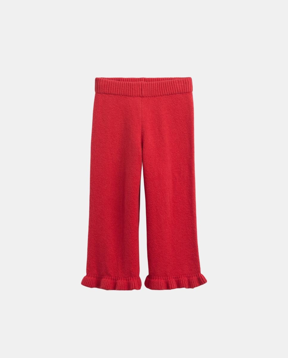 Pantalón de niña de pernera ancha con volantes CashSoft - Gap - Rojo Rojo-2