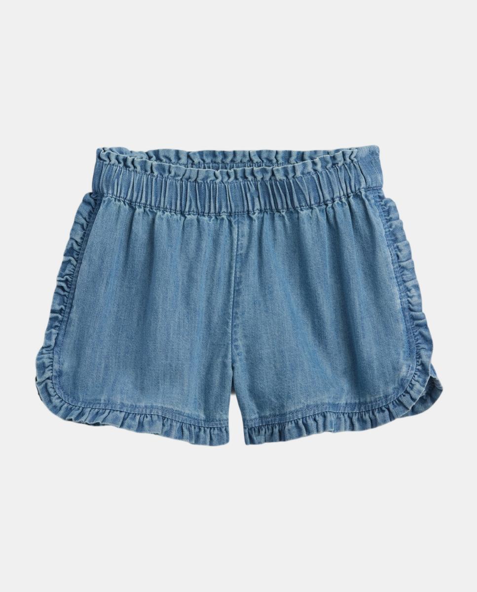 Imagem 0 de Calções de Ganga de Bebé com Folhos de Adorno