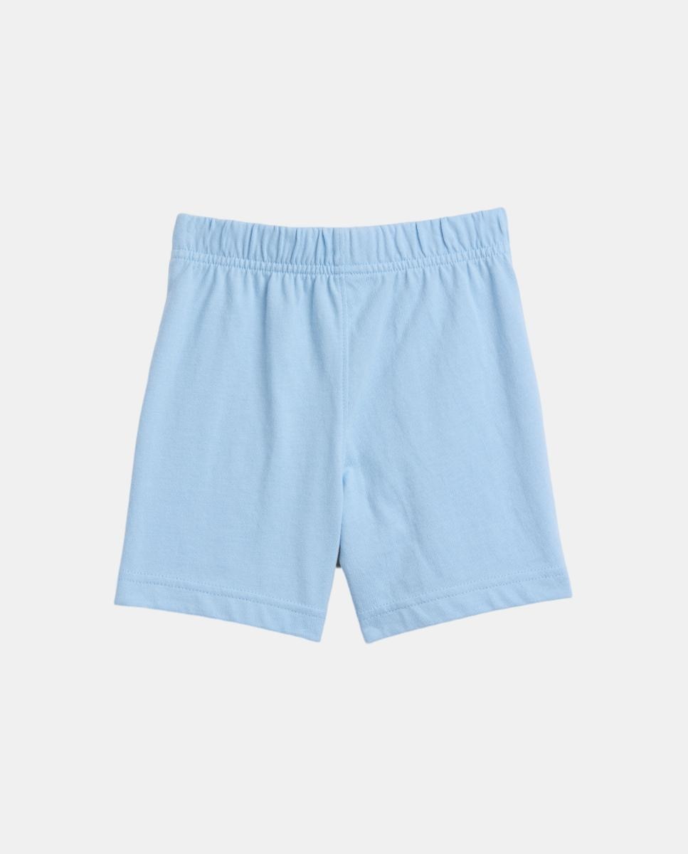 Calções Lisos de Algodão Suave de Bebé Gap Azul-2