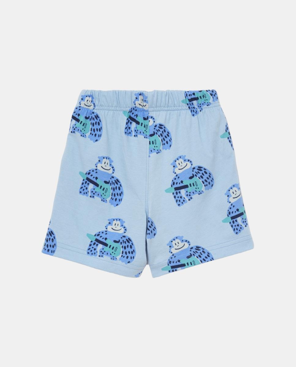 Calções Estampados de Bebé com Bolsos Gap Azul-claro-2