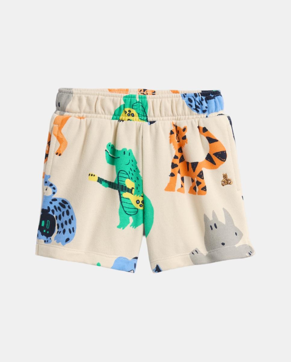 Calções de Felpa de Bebé com Estampado de Fantasia Gap Branco-2