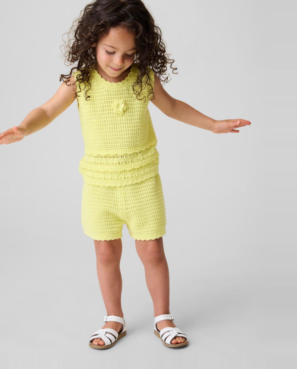 Short de bebé con cintura elástica de punto - Gap - Amarillo Amarillo-1