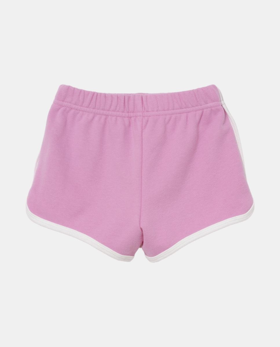 Pantalones cortos de bebé deportivos de felpa y cintura elástica - Gap - Rosa Rosa-2