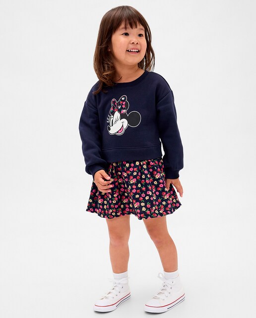 Imagem 0 de Vestido para Bebés e Crianças Pequenas de Sweatshirt VintageSoft com Estampado Gráfico da Minnie Mouse
