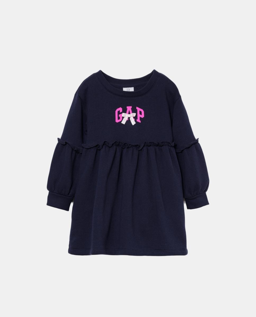 Imagem 0 de Vestido de Bebé com Decote Redondo e Manga Comprida