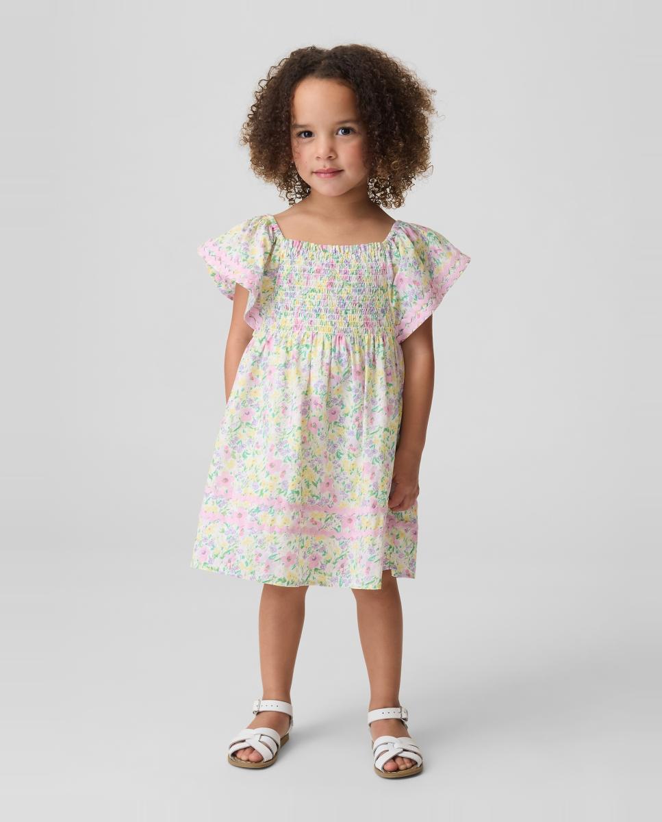 Imagem 0 de Vestido de Bebé com Franzido e Mangas em Forma de Sino