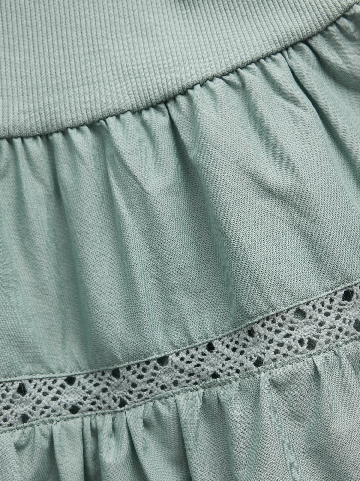Vestido de Bebé com Renda e Folhos Azul-claro-4