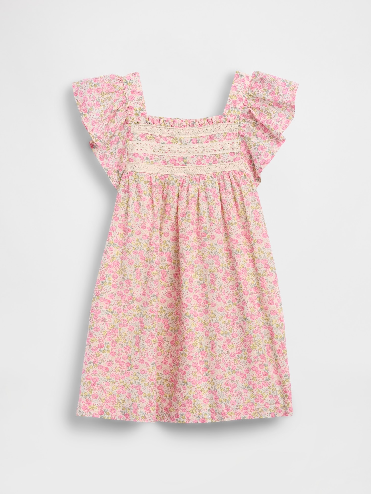 Vestido de Bebé com Estampado e Manga em Balão Multicolor-2