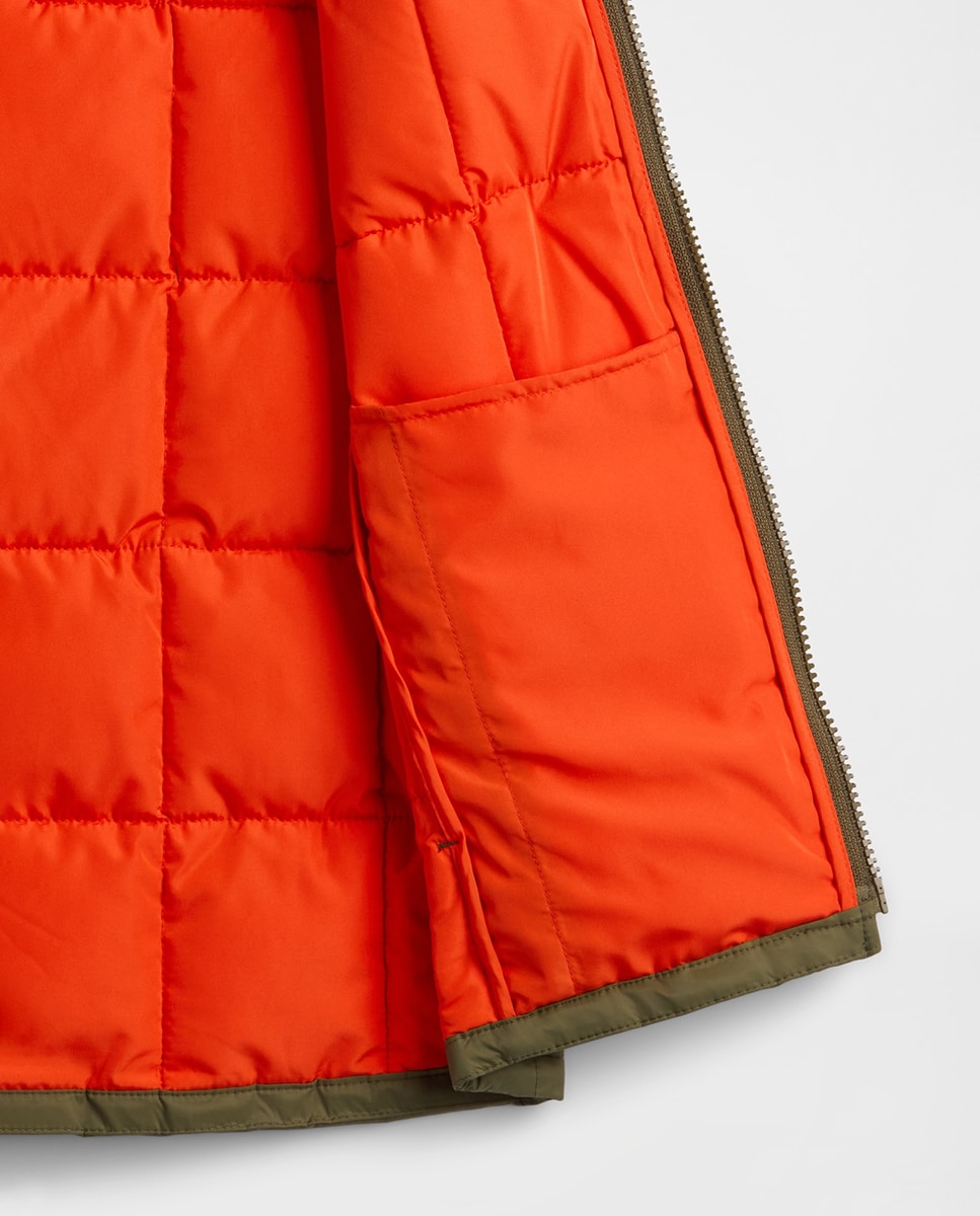 Colete Acolchoado de Bebé com Plumas Recicladas Verde-5