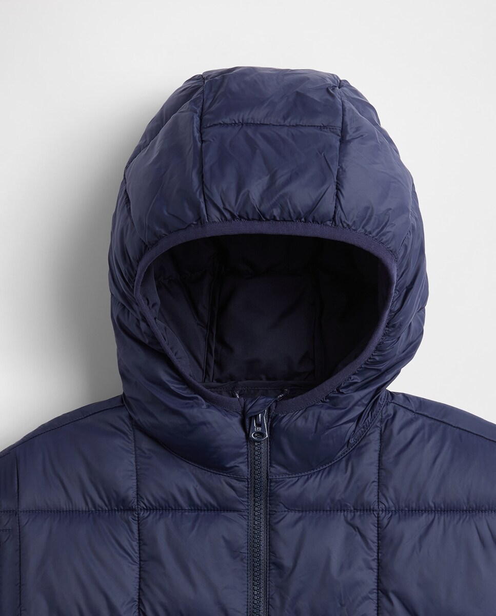 Parka acolchoada com capuz Azul-marinho-5