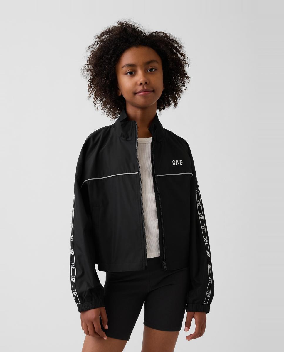 Imagem 0 de Casaco Corta-Vento com Gola Alta e Fecho de Correr