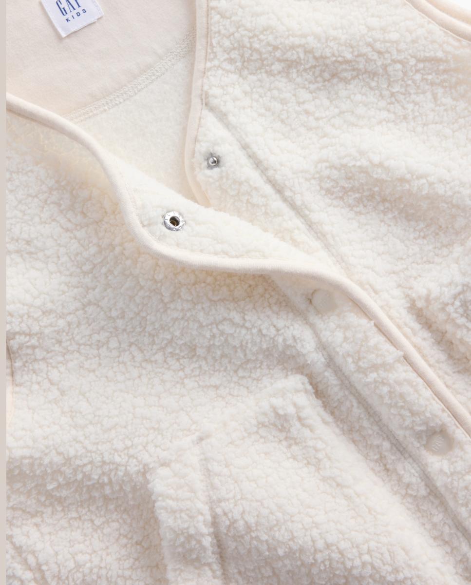 Colete de Fecho à Frente com Botões e Bolsos Branco-6