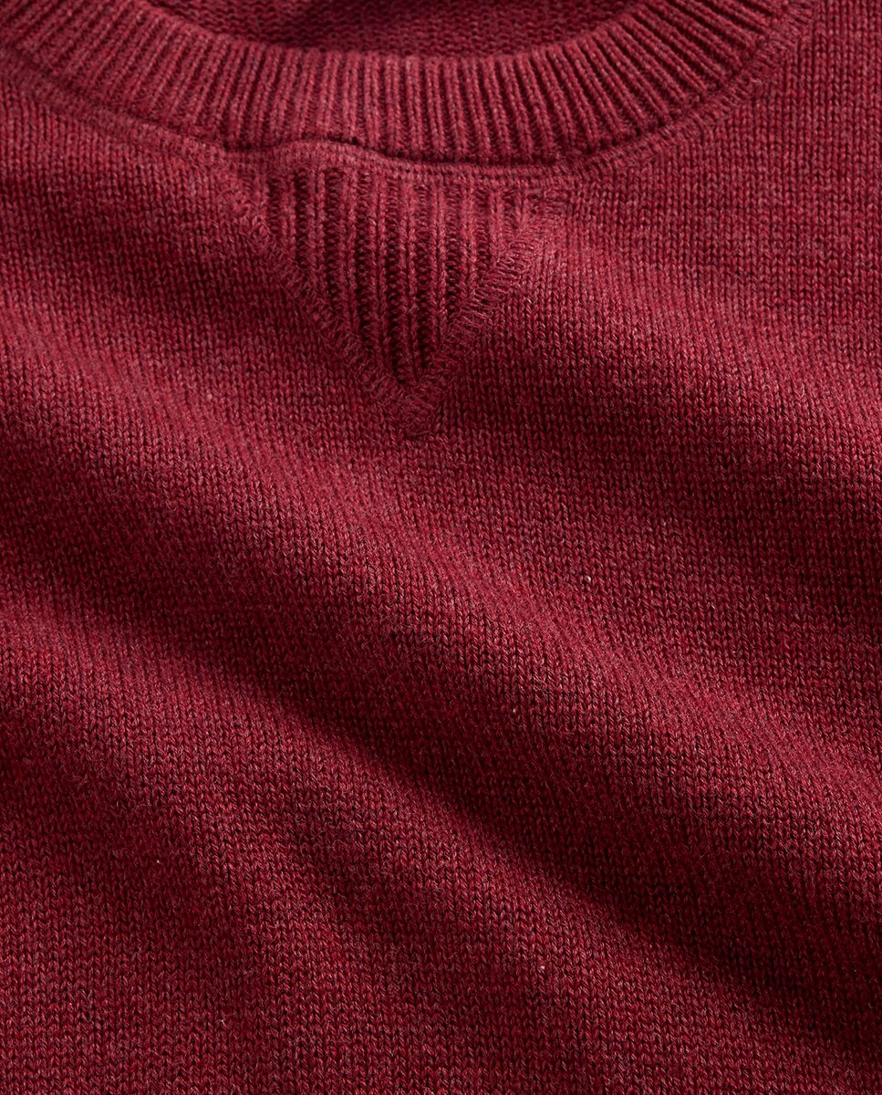 Camisola com Decote Redondo Grená-5