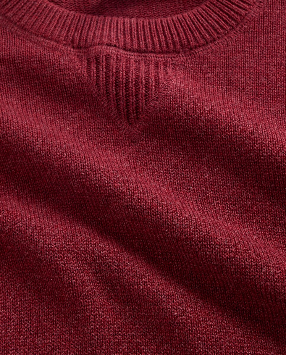 Camisola com Decote Redondo Grená-5