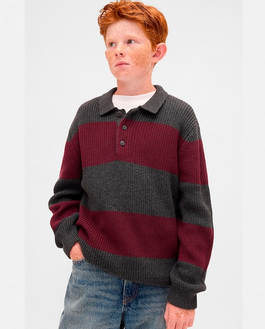 Imagem 0 de Camisola com Colarinho de Polo com Carcela e Botões