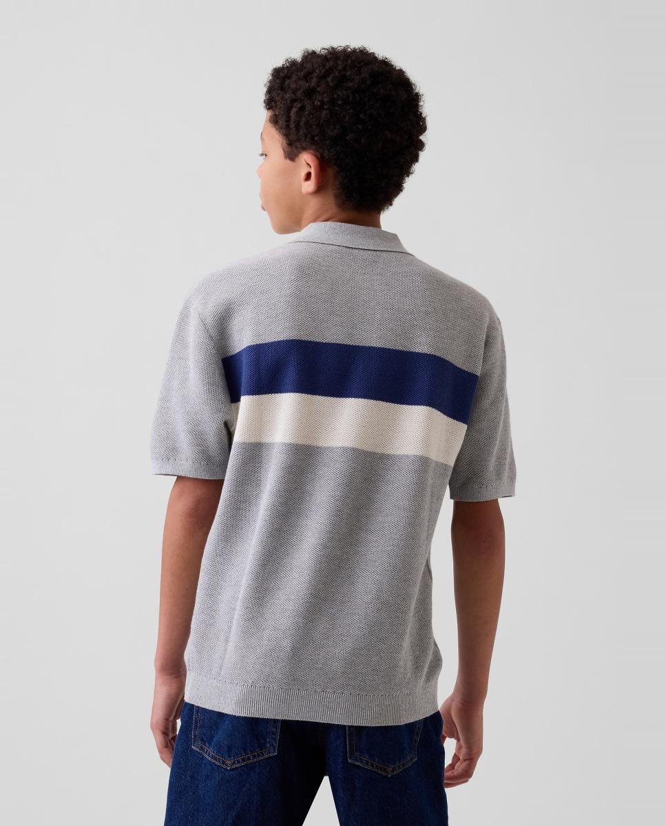 Polo Básico Relaxed Fit Gap Cinzento-3