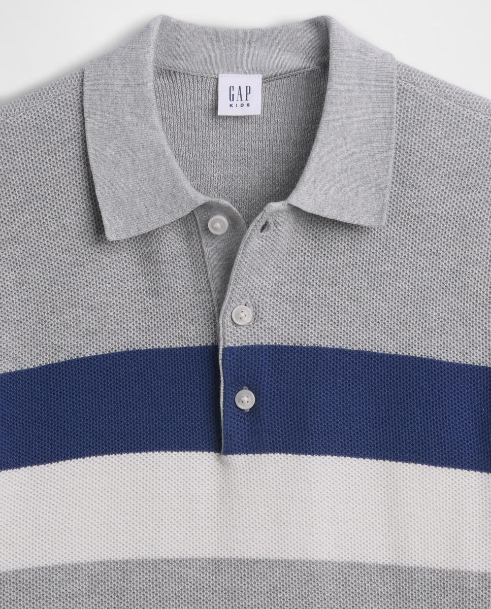 Polo Básico Relaxed Fit Gap Cinzento-4