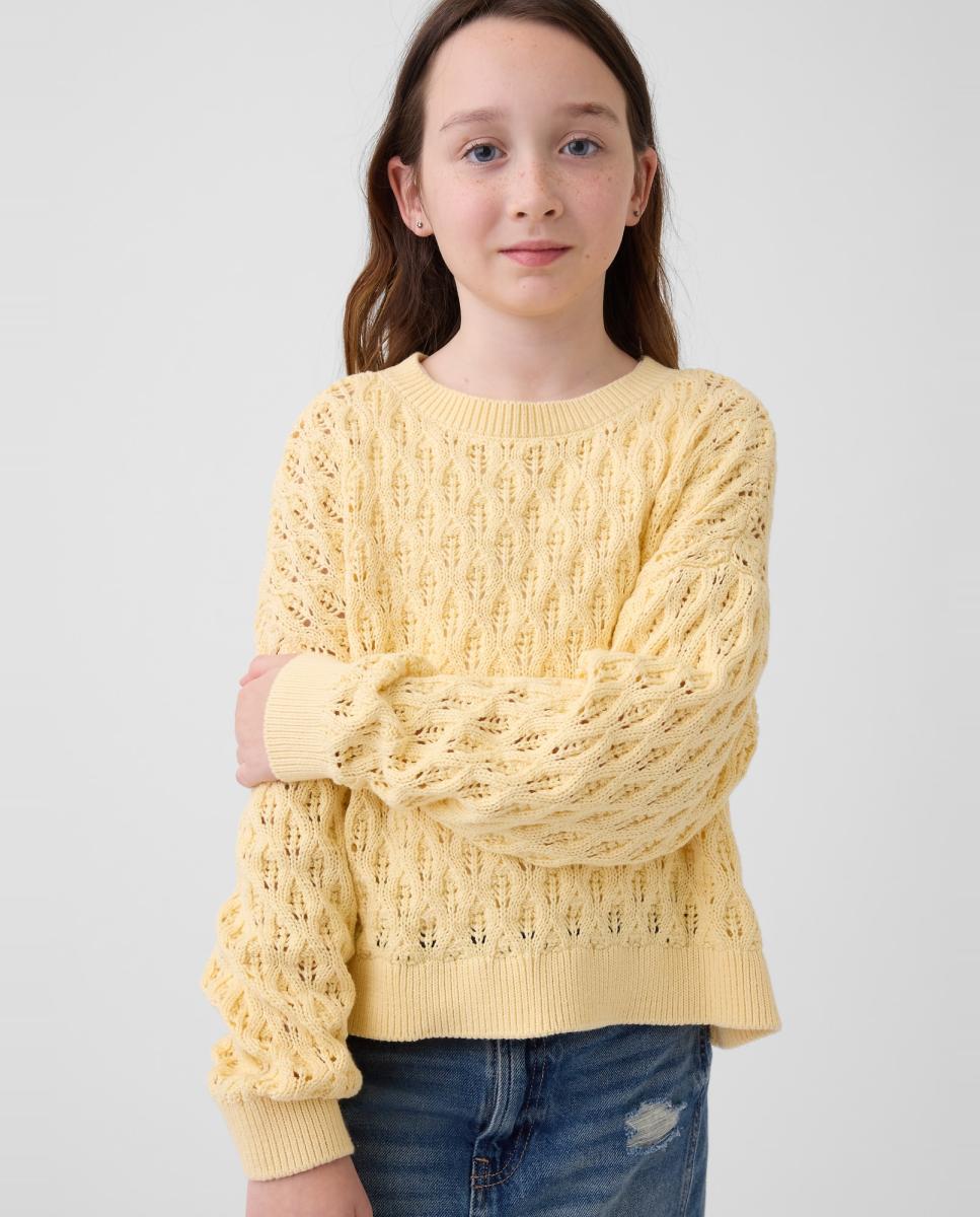 Imagem 0 de Camisola de Malha de Crochet Oversize