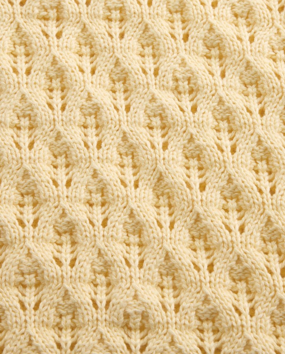 Camisola de Malha de Crochet Oversize Gap Amarelo-5