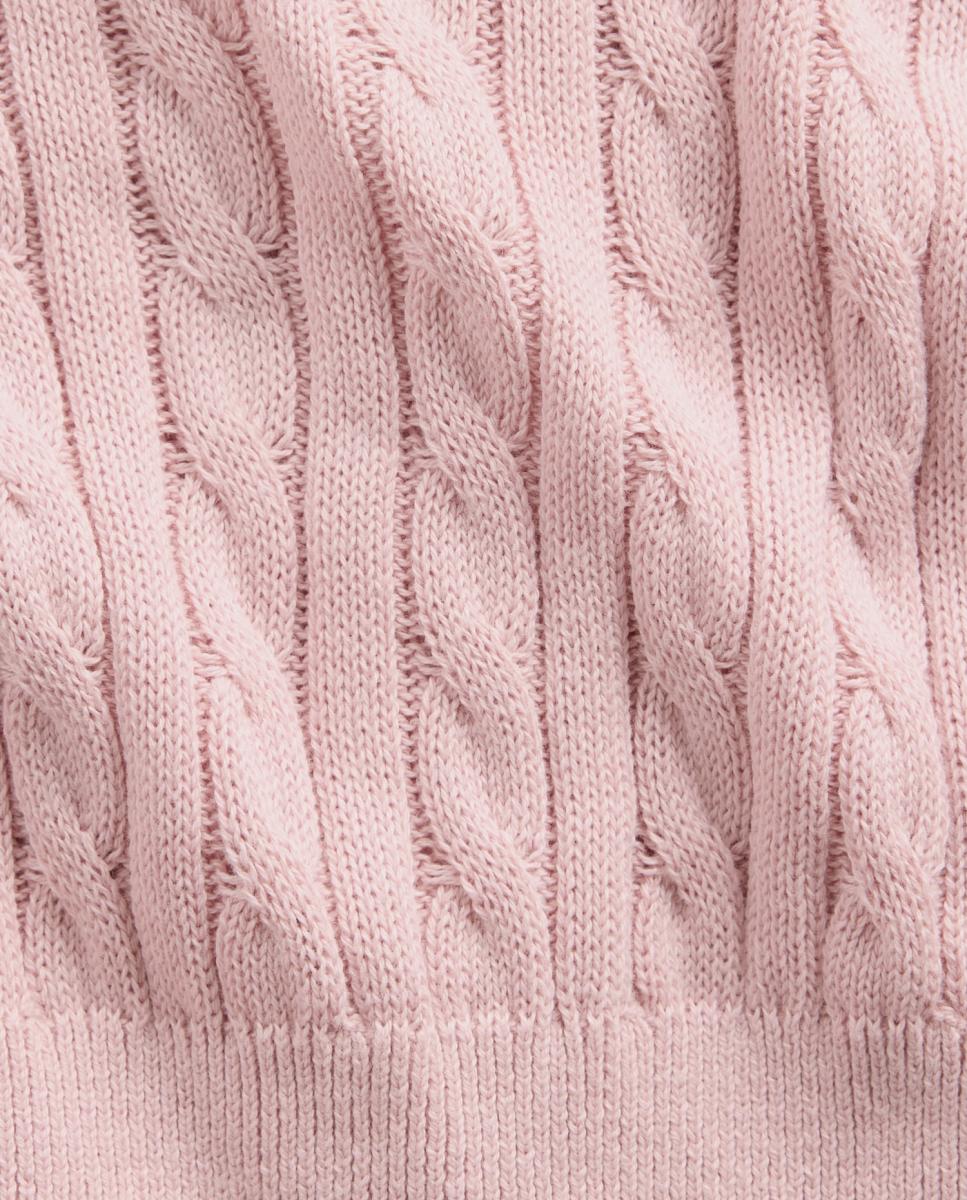 Casaco de Malha Lisa com Fecho de Correr Rosa-5