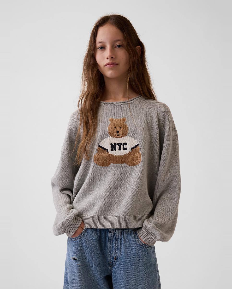 Imagem 0 de Camisola de Malha com Estampado à Frente