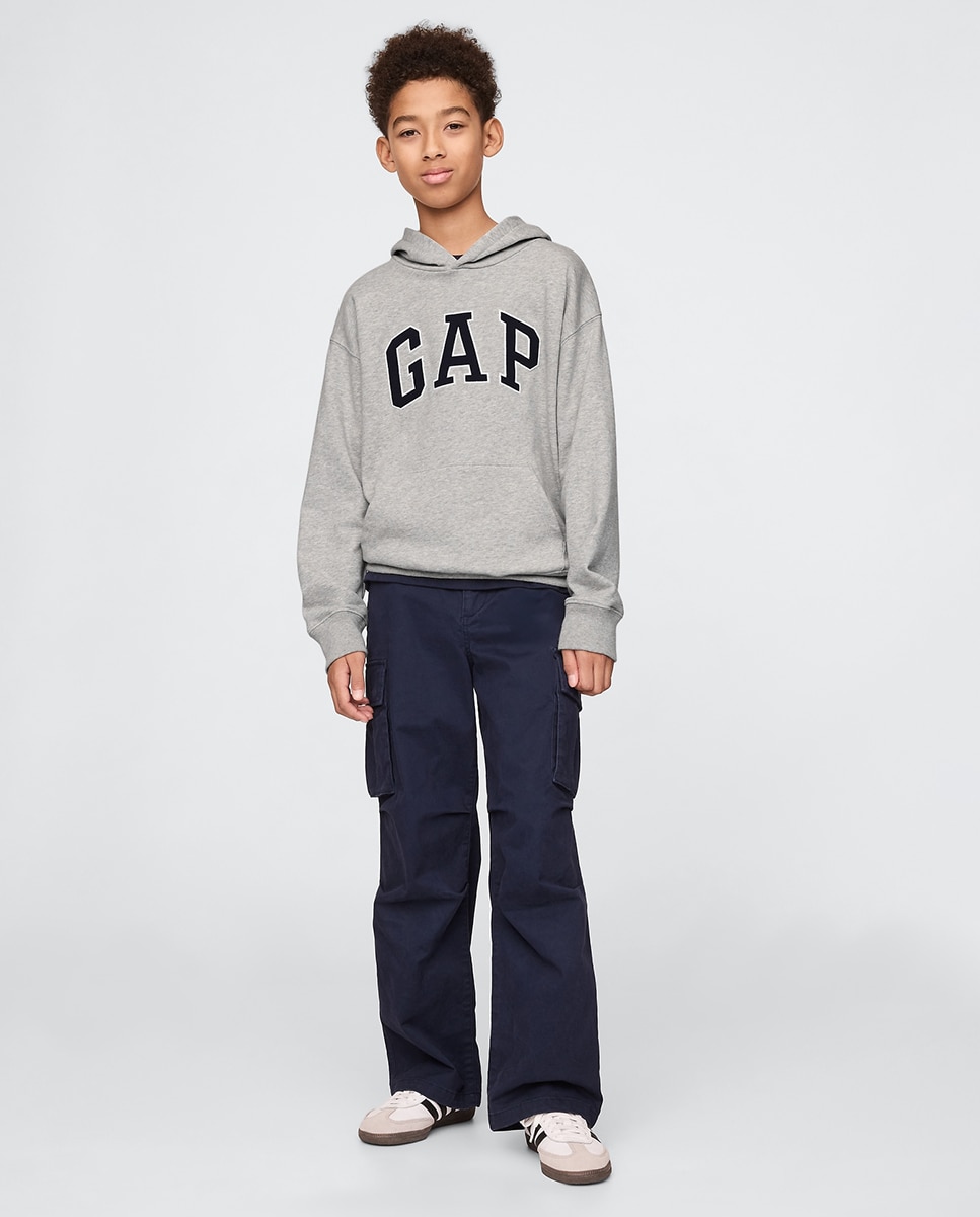 Imagen 4 de Sudadera unisex cerrada con logo - Gap - Gris claro Gris claro