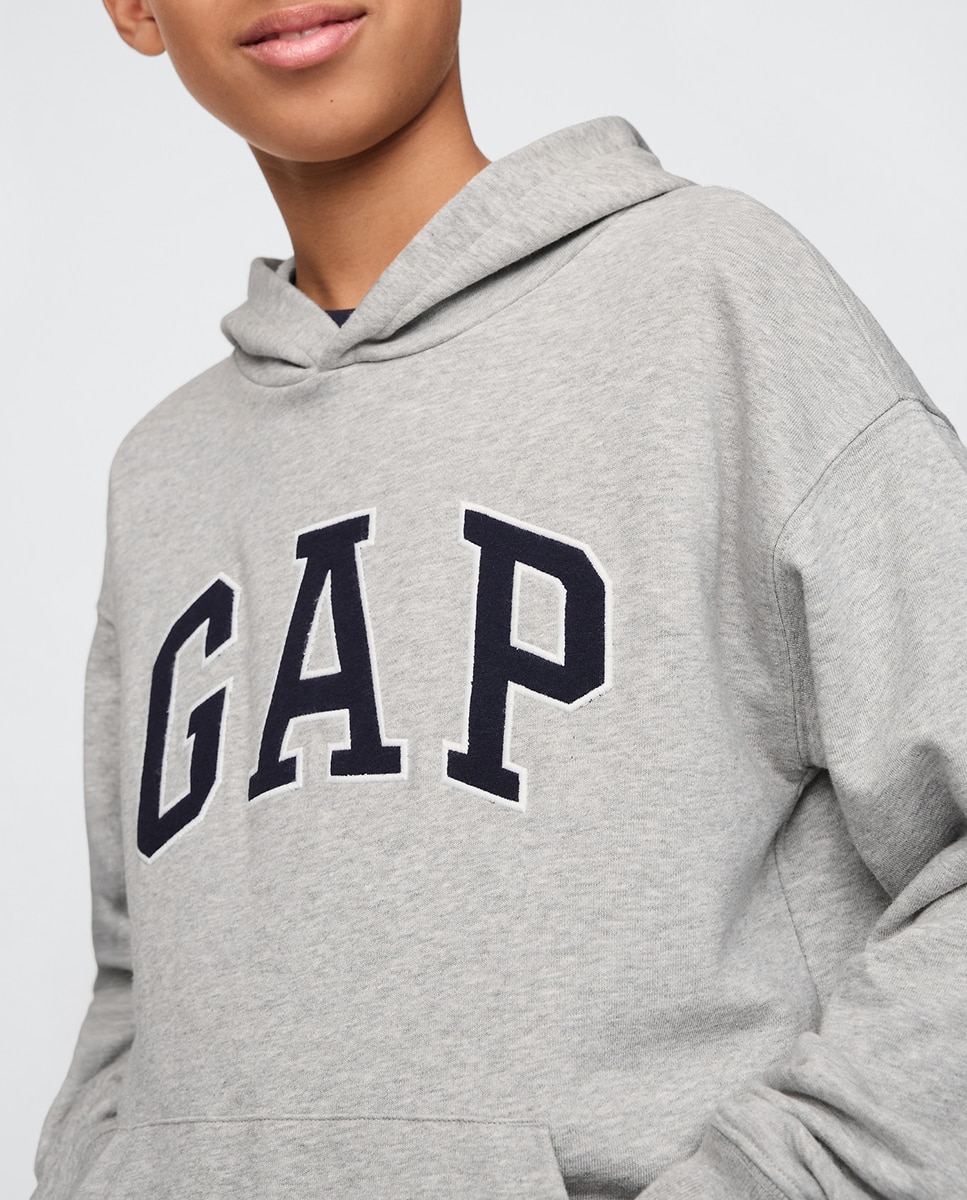 Imagen 5 de Sudadera unisex cerrada con logo - Gap - Gris claro Gris claro