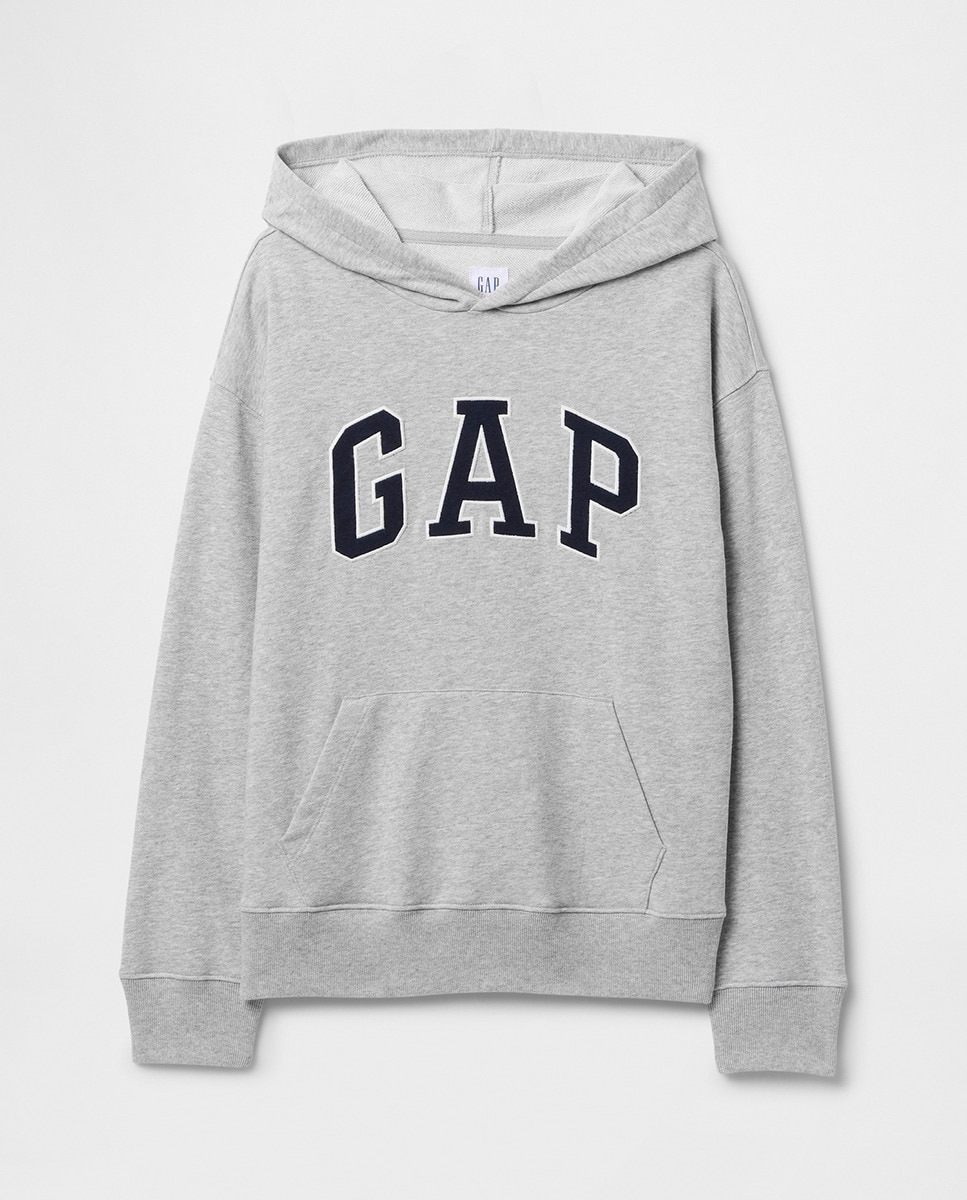 Imagen 6 de Sudadera unisex cerrada con logo - Gap - Gris claro Gris claro