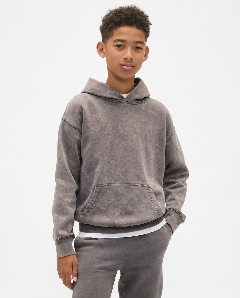 Sweatshirt com capuz Natural-2