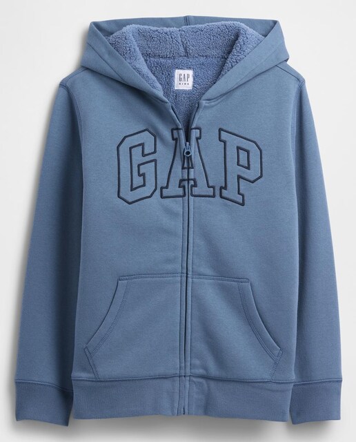 Imagem 0 de Sweatshirt de Criança com Capuz com Fecho de Correr e Forro de Pelo de Borrego