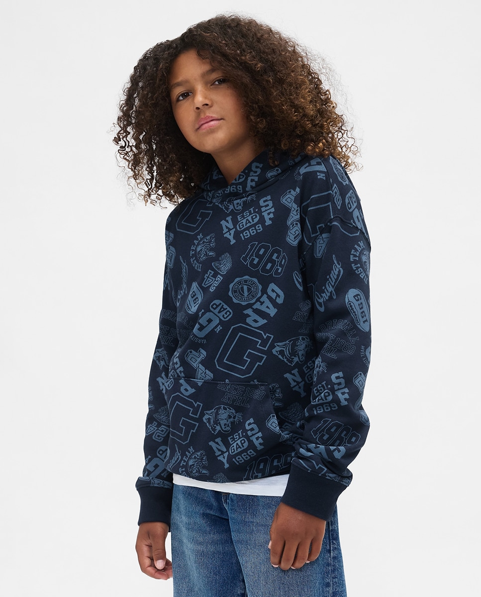 Sweatshirt estampada Azul-marinho-1