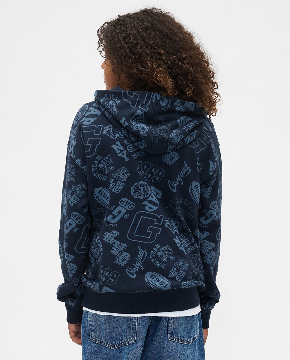 Sweatshirt estampada Azul-marinho-3