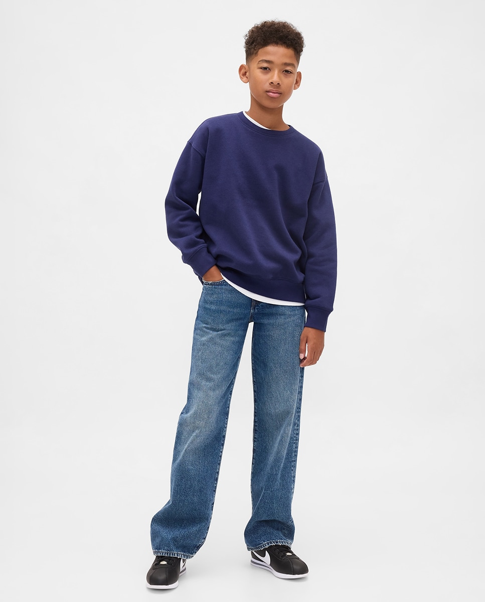 Sweatshirt sem capuz Azul-marinho-4