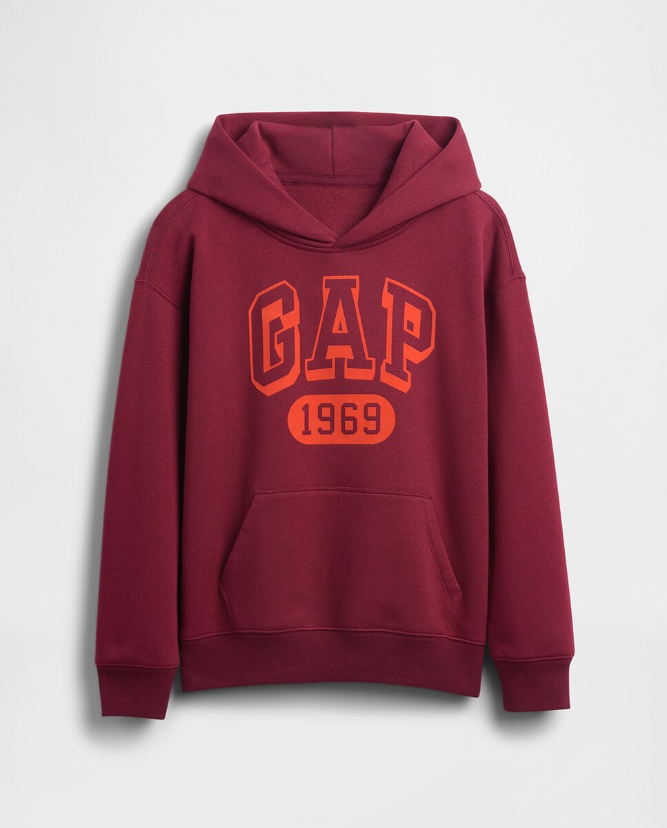 Sweatshirt com capuz Vermelho-2
