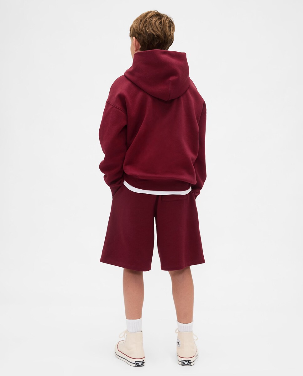 Sweatshirt com capuz Vermelho-5