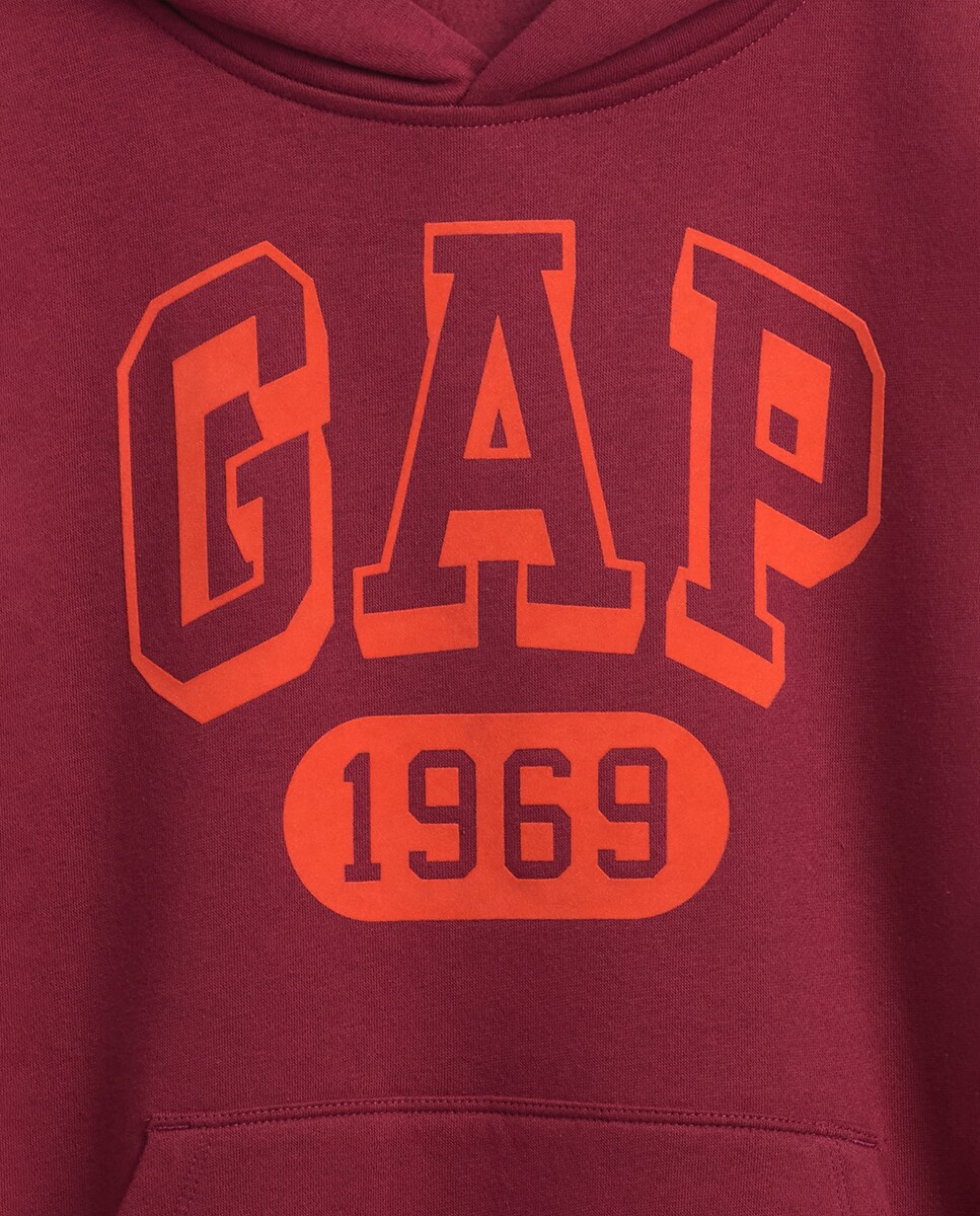 Sweatshirt com capuz Vermelho-7