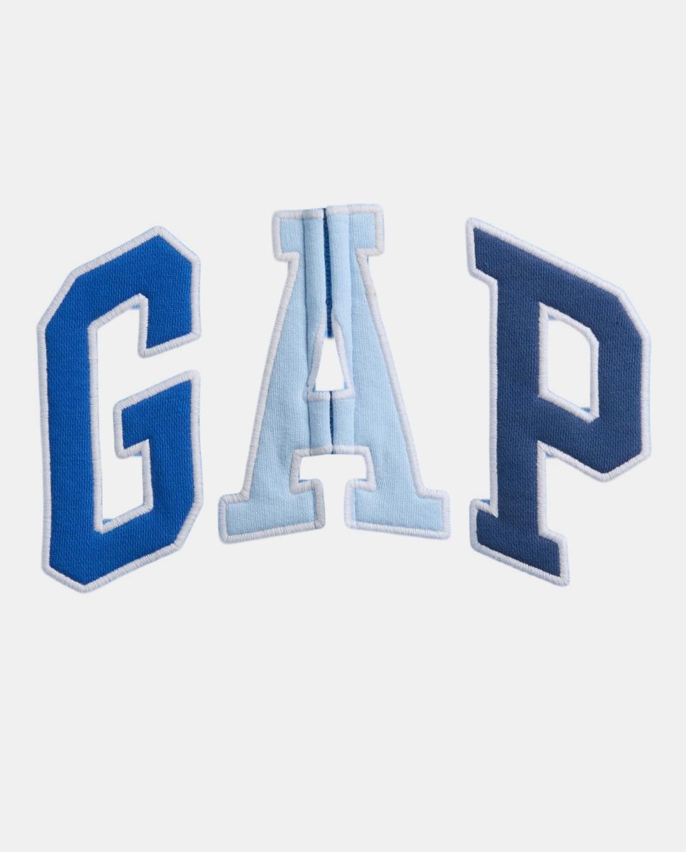 Sweatshirt de Felpa de Bebé com Capuz e Fecho de Correr com Logótipo Gap Azul-5