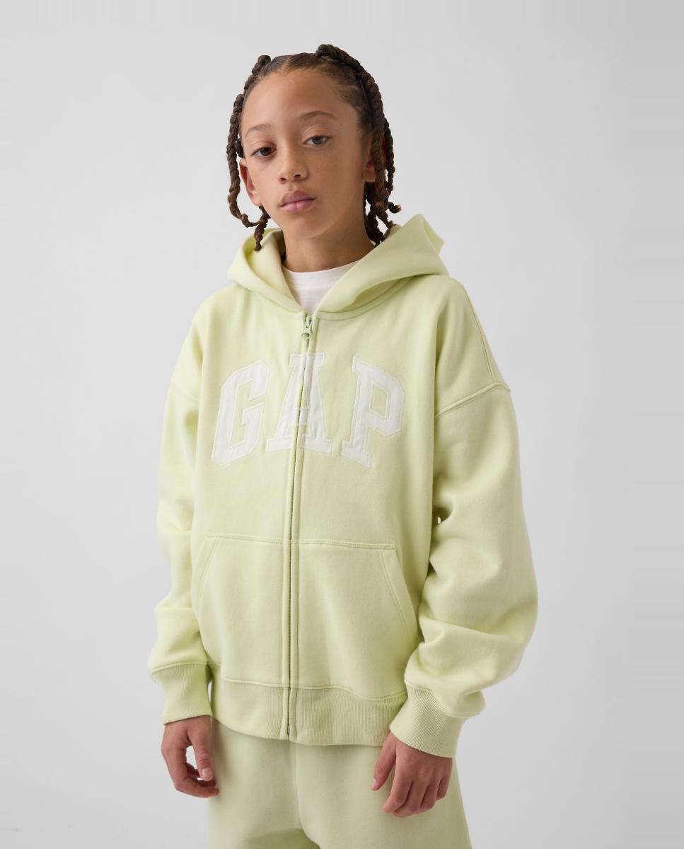 Imagem 0 de Sweatshirt de Felpa com Capuz e Fecho de Correr