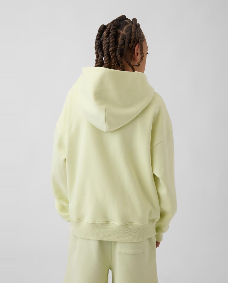 Sweatshirt de Felpa com Capuz e Fecho de Correr Gap Amarelo-3