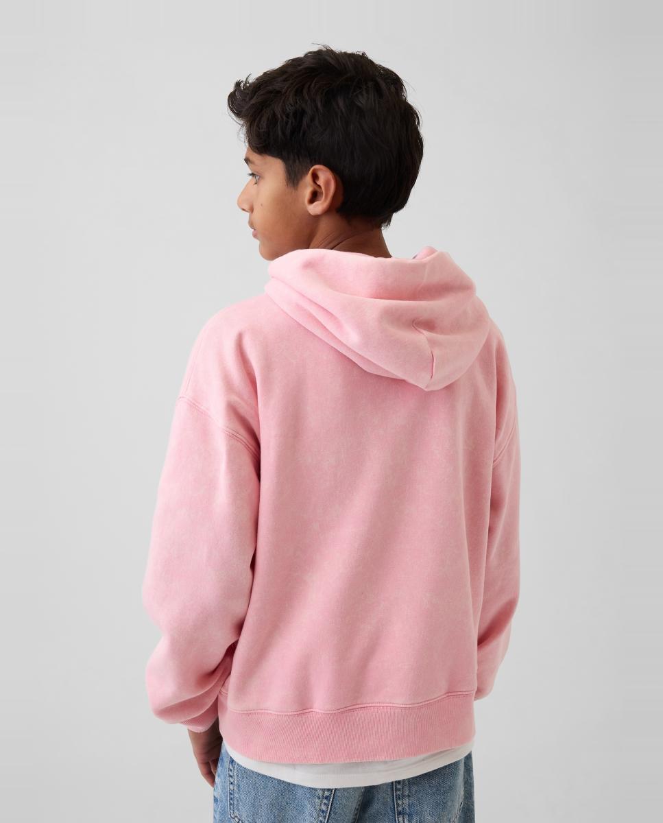 Sweatshirt Relaxed Fit com Capuz Gap Rosa-3